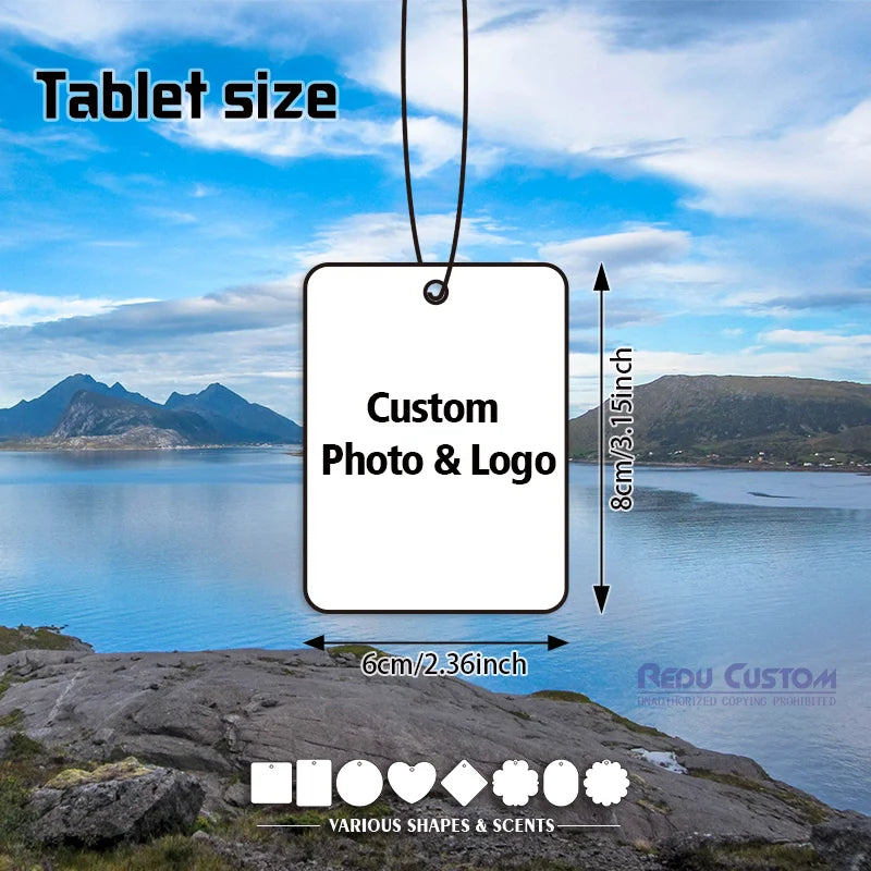 Personalized Custom Logo Paper Car Perfume Hanging Freshener
