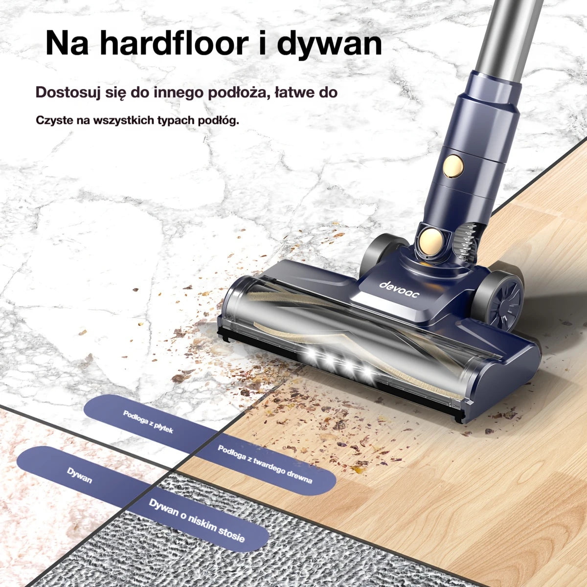 Vastorm 3-in-1 Corded Vacuum Cleaner 600W Powerful Upgraded Motor Free-Stand Lightweight Stick Handheld Vacuum for Carpet Pet Hair