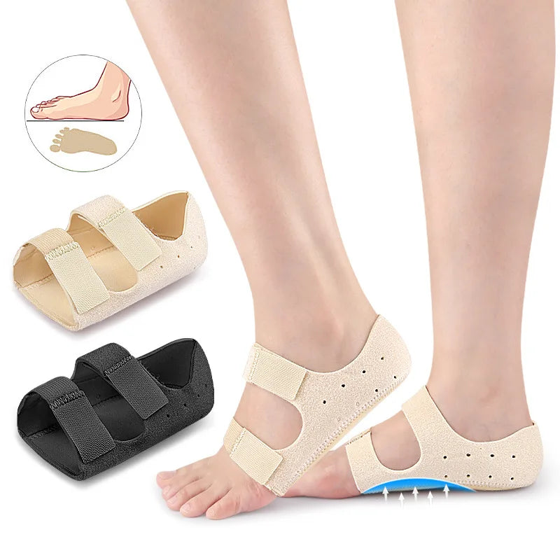 1Pair Relief Plantar Fasciitis Heel Protectors Shockproof  Achilles Tendonitis Heel Support Cushion Adjustable Heel Inserts Pads