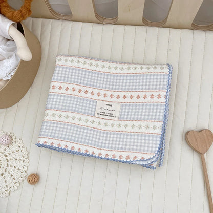 Baby Blanket Floral Soft Cotton Muslin Newborn Swaddle Wrap Receiving Blanket Quick Dry Bath Towel Baby Stroller Cover