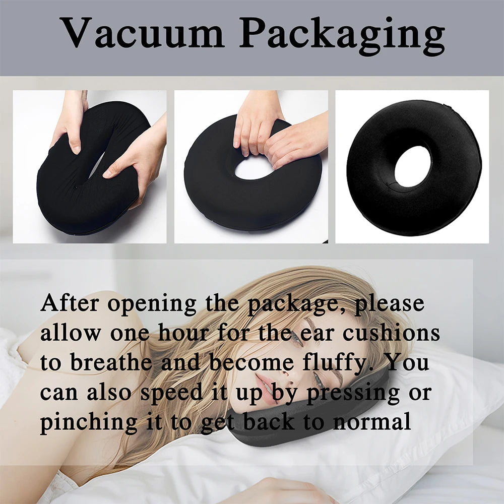 Ear Piercing Pillow for Side Sleepers, CNH and Ear Pain Ear Inflammation，with an Ear Hole Sleeping Pillow, Ear Guard Pillow