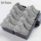5/10 Pairs Low Cut Men Socks Solid Color Black White Breathable Cotton Socks Male Sport Businessmen Short Socks