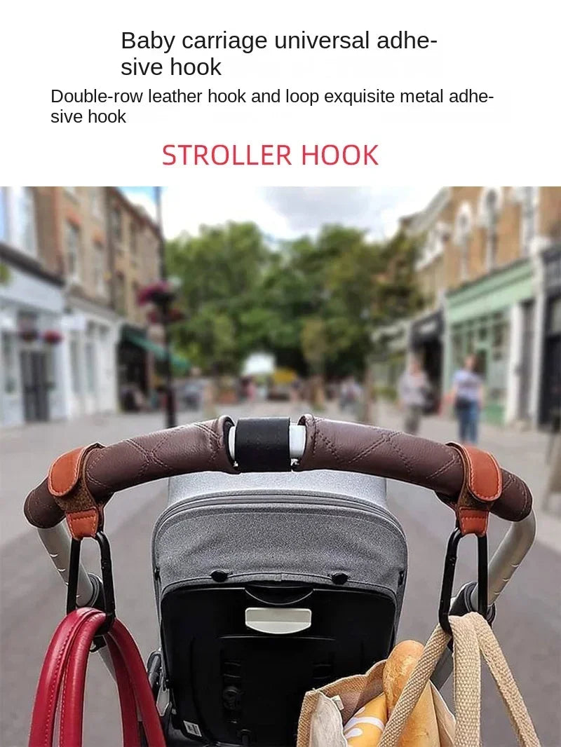 Leather Baby Bag Stroller Hook Pram Rotate 1/2pcs 360 Degree Rotatable Cart Organizer Pram Hook Stroller Accessories