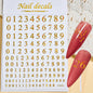 3D Glittery Gothic Letter Design Nail Art Stickers Uppercase Alphabet Letters Artistic Designs DIY Nail Art Decals Decoration #1