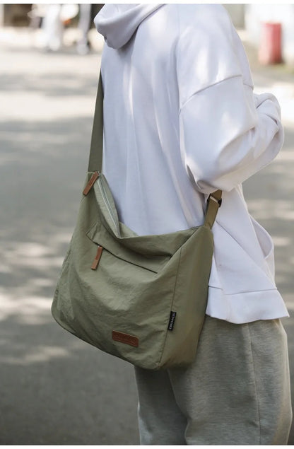 Japanese Women Men Shoulder Crossbody Bag Large Canvas Messenger Bags for Student 2024 Brand Book Bags Female Handbag Satchels