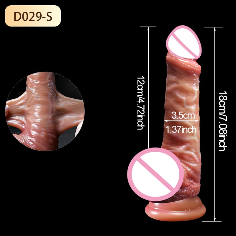 Realistic Dildo Skin Sliding Foreskin for Women Gay Sexmachine Dick Anal Masturbators Strapon Big Penis Dildos Adult Sex Toys 18