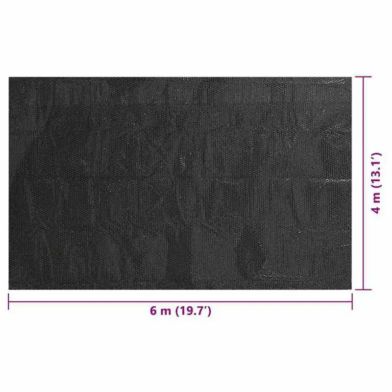 Solar Pool Cover 600x400cm, 200 Micron Thickened Bubble Blanket, Heat Retention And Evaporation Reduction, For Outdoor Rectangular Swimming Pools, Blue