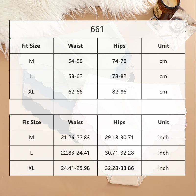 Ice Silk Seamless Panties 4PCS/Set Women's Briefs Solid Color Elastic Underwear Female Ultra Thin No Trace Wavy Side Panties