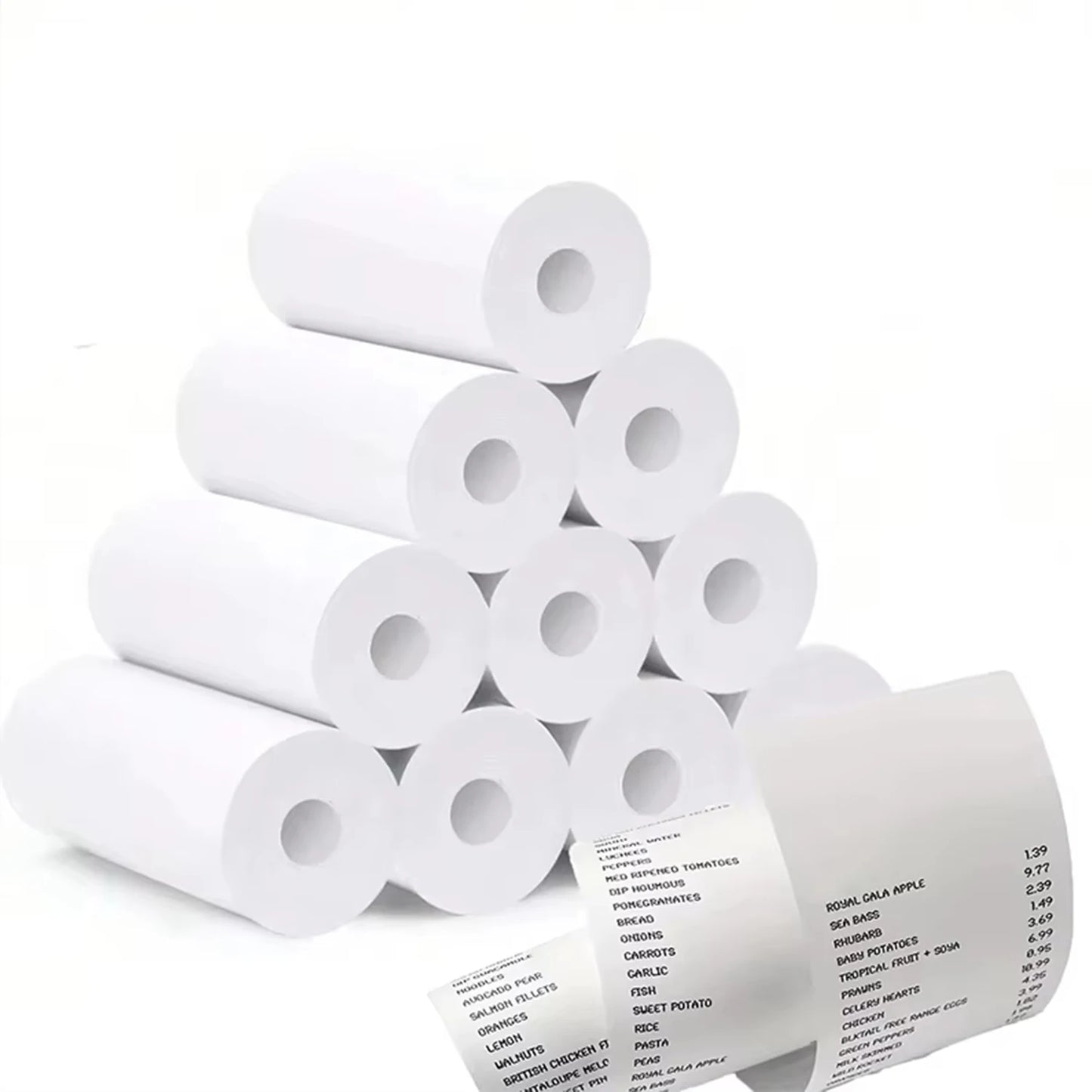 80MM Thermal Receipt Paper 3/6/10 Rolls White Paper For Mini Portable Thermal Receipt Printer For Supermarket Business Printing