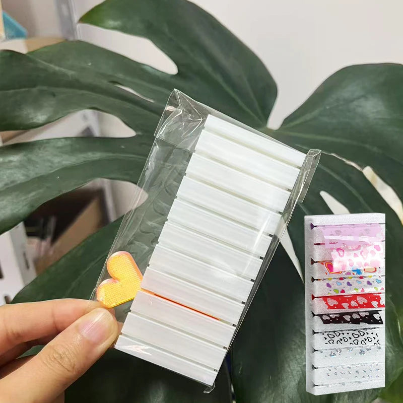 Nail Foils Gradient Transfer Foil Storage Box Nail Art Stickers Stripe Floral Manicure Decals Nails Decoration