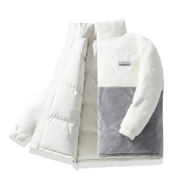New Couple's Fashionable Versatile Windproof Neutral Cotton Jacket Outdoor Thick Warm Comfortable Breathable Double-sided Jacket