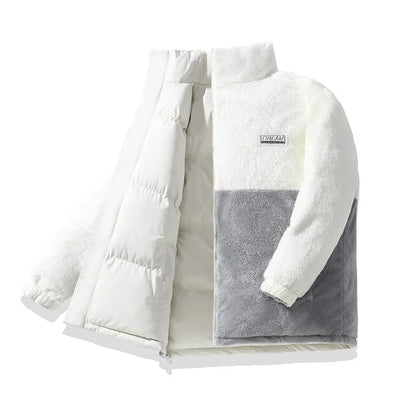 New Couple's Fashionable Versatile Windproof Neutral Cotton Jacket Outdoor Thick Warm Comfortable Breathable Double-sided Jacket