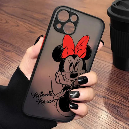 Cute Minnies Mouse Phone Case For iPhone 17e 17 16e 16 15 14 13 12 11 Mini Pro Air  Max XR XSMax 7 8 6 6s Plus Matte Clear Cover