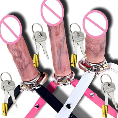 FRKO Silicone Real Big Dildo with Flat Chastity Cage Device Inverted Chastity Accessories Role-Playing Sextoys 정조대 BDSM 18+