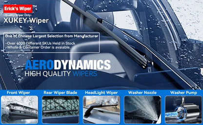 Erick's Wiper LHD Front Wiper Blades For VW Jetta 6 MK6 A6 Passat CC 2012 - 2018 Windshield Windscreen Window Brush 24"19"