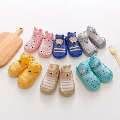 Baby Socks Shoes Infant Cute Cartoon Kids Boy Shoes Soft Rubber Sole Child Floor Sneaker BeBe Booties Toddler Girls First Walker