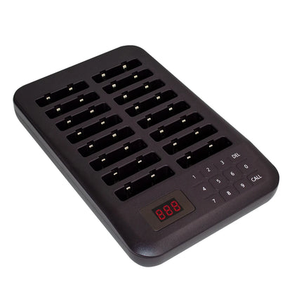 Calling System With 16 Pagers Buzzer Light Vibration 4 Modes Keypad Transmitter Guest Paging Coaster For Restaurant Coffee Shop