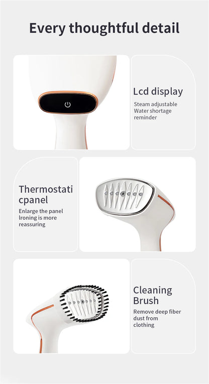 HOMEFISH 2025 Touchscreen Heatproof Handheld Hanging Steam Iron Mini Vertical Iron Brush