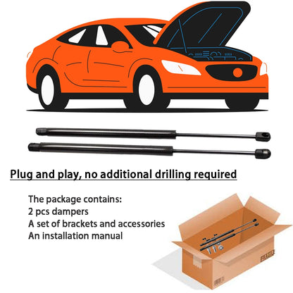 Hood Struts Kit For Fiat 500 (312) 2007-2025 Front Bonnet Modify Damper Cylinders Lift Support Shock Absorber Prop Pistons Rods