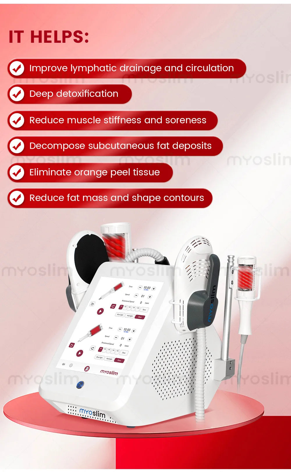 EMS Vacuum Inner Ball Roller 360 Degree Rolling Cellulite Massage Weights Loss Machine Body Muscle Body Slimming Fat Removal