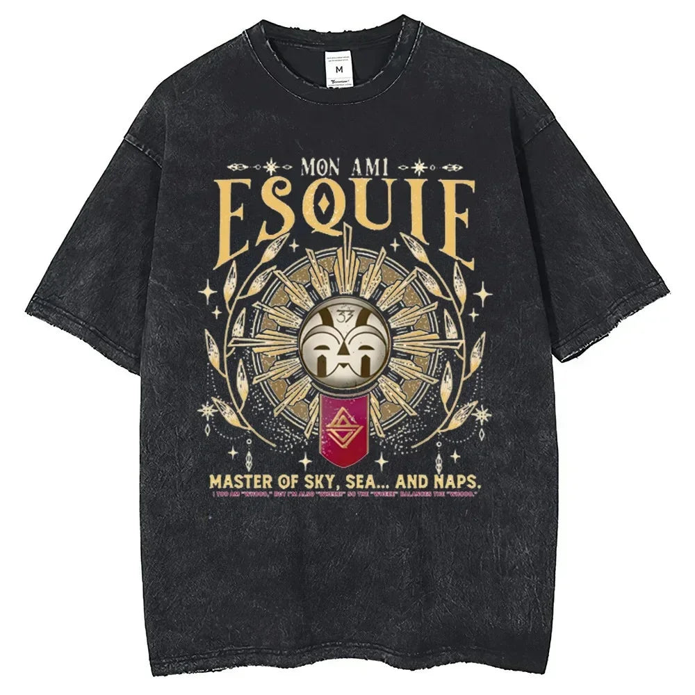 Clair Obscur Expedition 33 Cotton Gift New Design Game Fans Clothes T-shirts for Men Merch T-Shirt Vintage Wash Gamer Tops