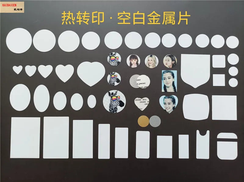 40Pcs/Lot 100*150*0.45mm A6 Blank Sublimation Metal Plate Aluminium Sheet Name Card Printing Sublimation Ink Transfer DIY Craft