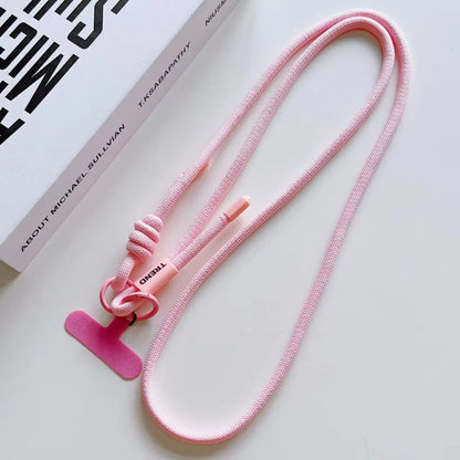 Adjustable Fashion Anti Loss Phone Lanyard 120CM Crossbody Neck Cord Wrist Strap for iPhone 17 Pro Max Case Chain Two Ring Rope