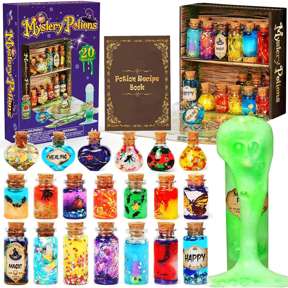 DIY Magic Potion Bottle Craft Kit, Halloween Witch Costume Accessory, Party Decor & Family Activity Set