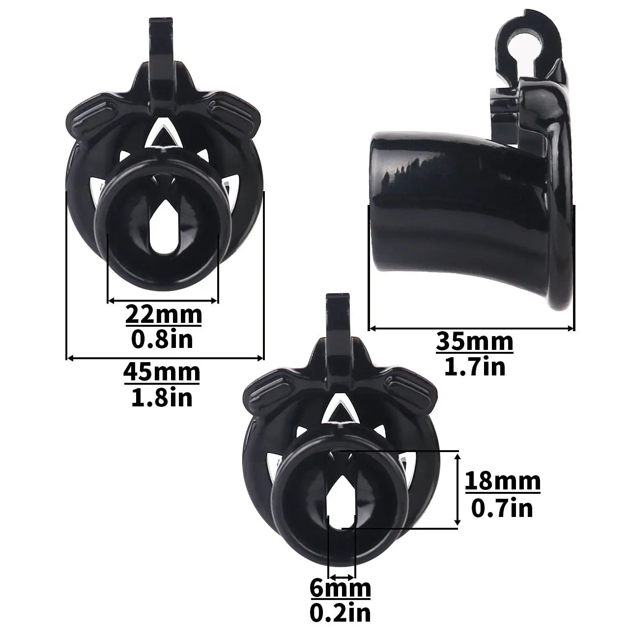 Male Chastity Cage with Lotus Design - Comfortable Self-Control Device for Abstinence, Durable ABS Material, BDSM Toy for Men