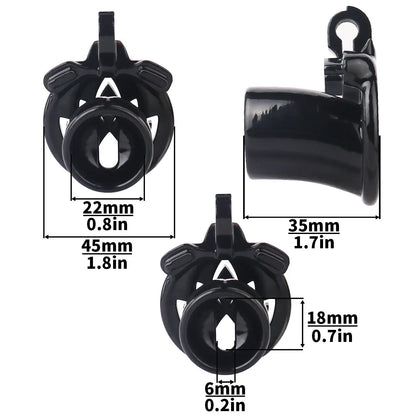 Male Chastity Cage with Lotus Design - Comfortable Self-Control Device for Abstinence, Durable ABS Material, BDSM Toy for Men