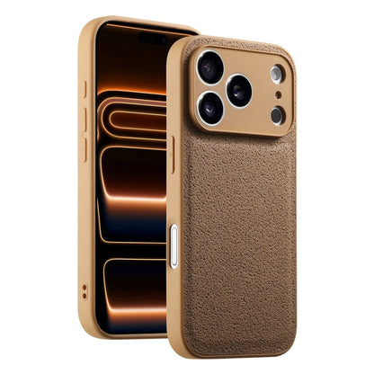Business Moon Pit Texture Phone Case, Solid Color Full‑Coverage Shockproof Protective Cover for iPhone 17 Pro Max 16 15 14 13 12