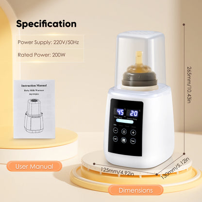 6in1 Fast Electric Baby Bottle Warmer Heater Sterilizer For Breast Milk Digital Timer Temperature Control Automatic Shutoff 220V