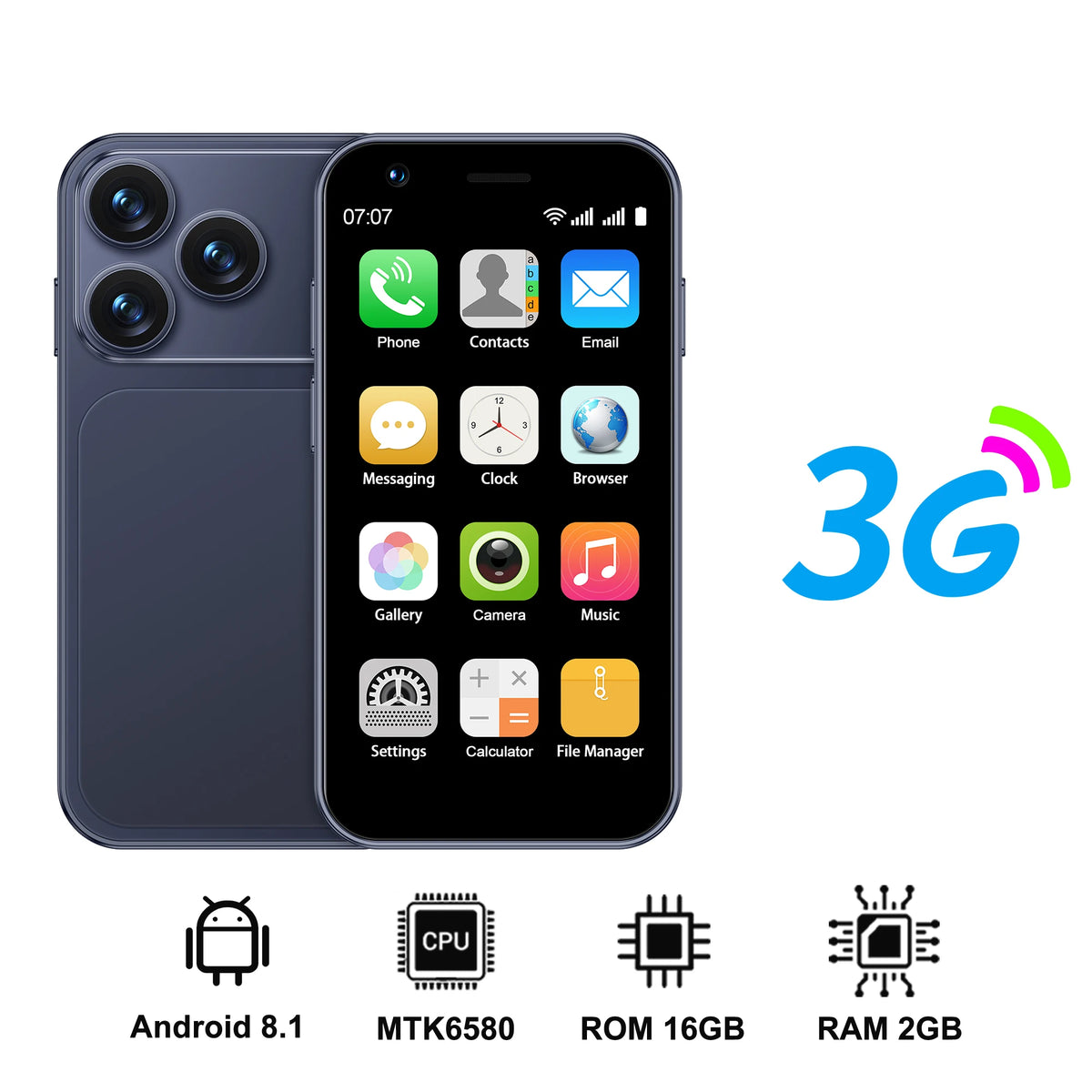 SERVO 18SE MINI Android Mini Smartphone 3G WCDMA 2GB RAM 16GB ROM Wi-Fi Hotspot GPS 3.0" Touch Small Smart Phones 2 SIM Standby