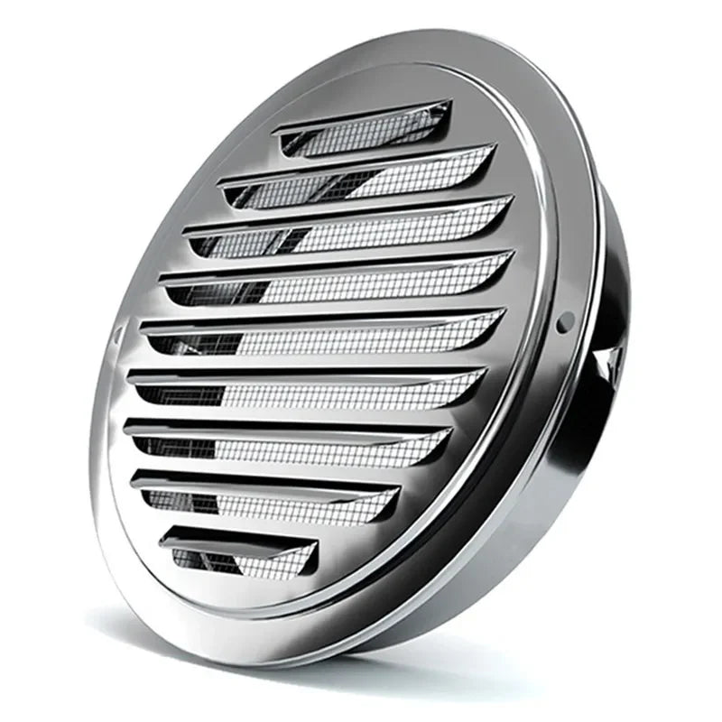 Stainless Steel Exterior Wall Air Outlet Grille Round Duct Cap Air Ventilation Cover Hole Plug 70-200mm Wall Ventilation System