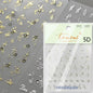 1 piece  5D silver nail stickers metal mini star nail art stickers high quality exquisite decals self-adhesive nail art stickers