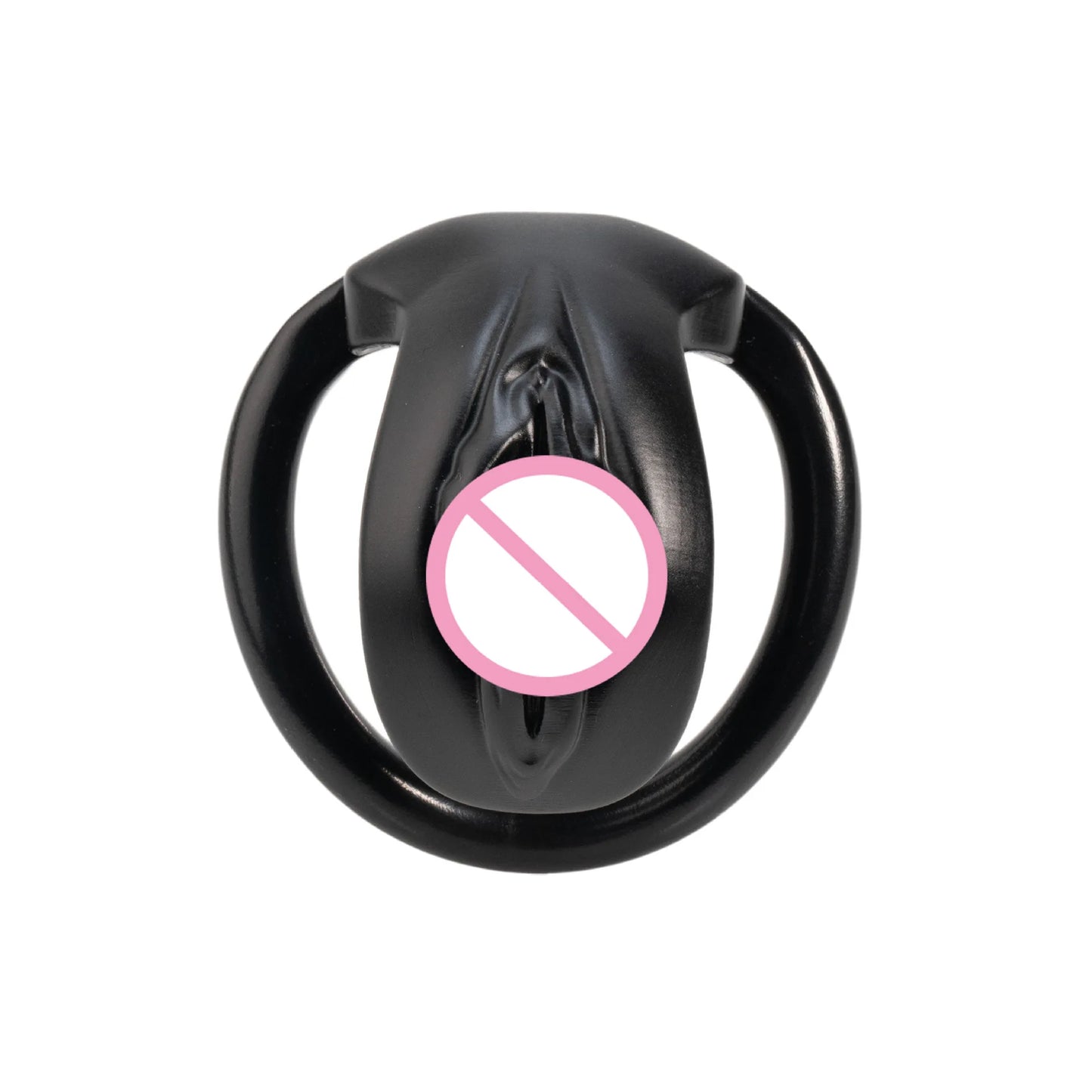 Realistic Vagina Chastity Cage Negative Cock Cage with 4 Size Rings Sissy Love Lock Mini BDSM Penis Abstinence Adults Sex Toys