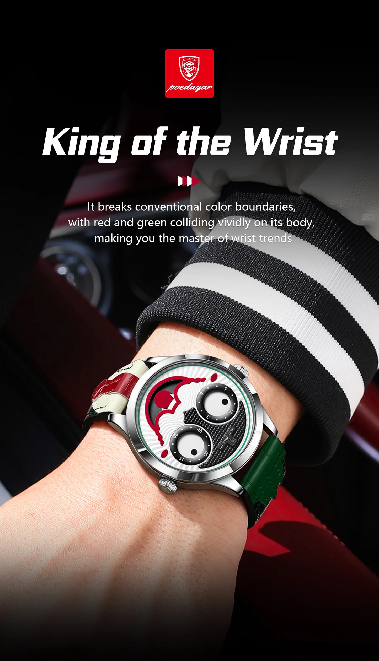 POEDAGAR Top Original Watch For Man Luxury High Quality Waterproof Man Wristwatch Quartz Leather Men's Sports Watches Male Reloj