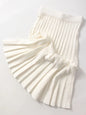 Autumn Knit White Mini Pleated Skirts For Women A Line Skirt Gray High Waist Women Knitted Pleated Short Skirts Korean Fashion