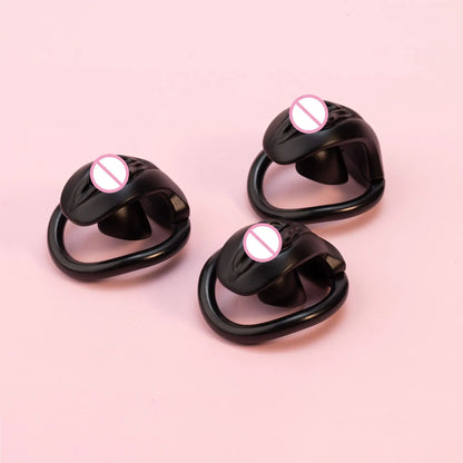 Realistic Vagina Chastity Cage Negative Cock Cage with 4 Size Rings Sissy Love Lock Mini BDSM Penis Abstinence Adults Sex Toys
