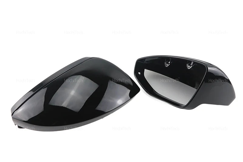 High Quality Carbon Fiber Glossy Black Replacement Side Mirror Covers Cap for Audi A6 S6 RS6 C8 A7 S7 RS7 A8 Left hand Drive