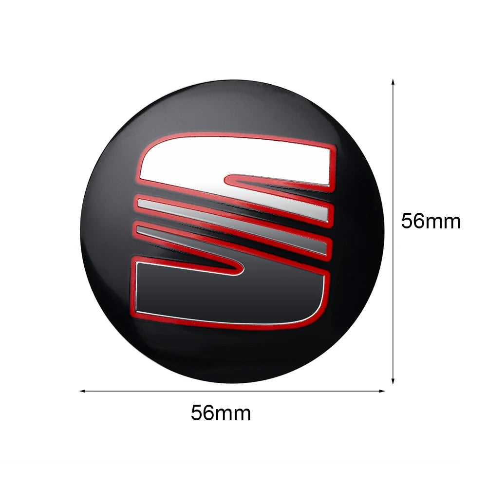 4Pcs 55/56/63mm Car Wheel Tire Center Emblem Cover Hub Caps Sticker for seat cupra Ateca Leon 6f 6j FR Mk2 Mk3 5f 1p lbiza Exeo