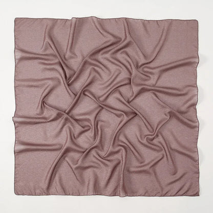 90*90cm Square Chiffon Hijab Scarf Women Solid Color Muslim Soft Head Scarf Islamic Shawls and Wraps Headband Musulman Scarves