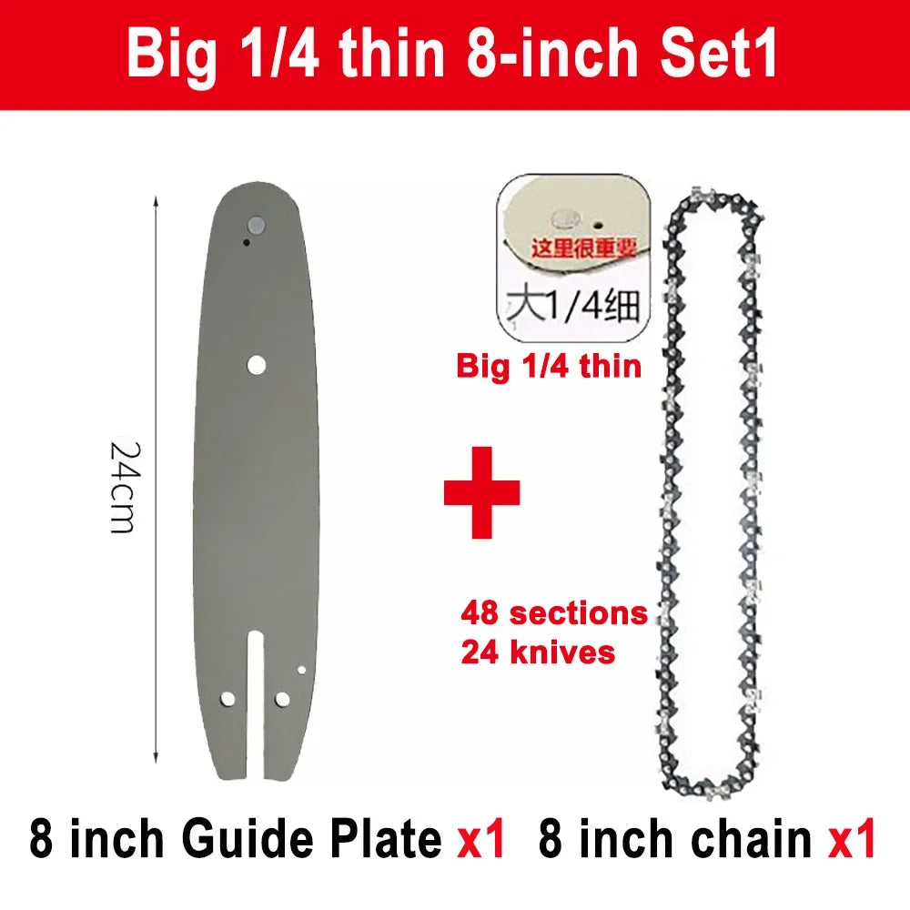 1/4 chainsaw chain guide 4/6/8/10 inch portable electric saw mini chainsaw logging saw blade Pruning chain saw chain accessories