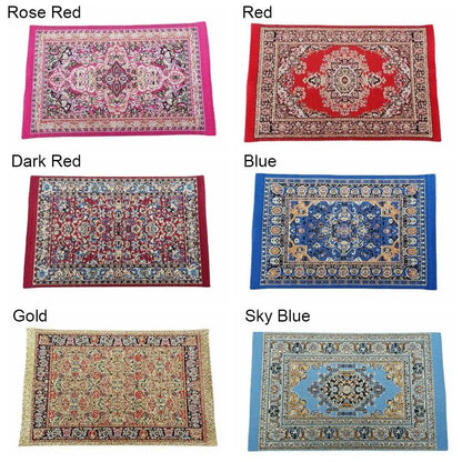 Turkish Style Miniature Weaving Rug Playing House Floor Coverings Dollhouse Carpet  1:12 Scale Doll Accessories