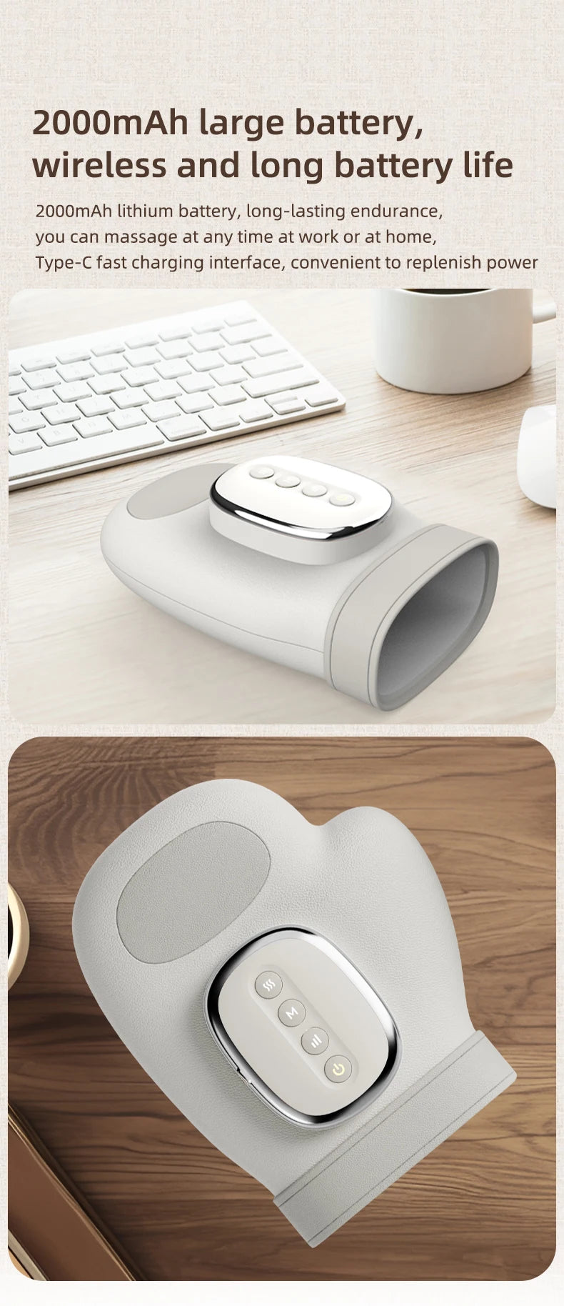 Hand Massager with Airbag Compression Finger Wrist Palm Massage Machine Vibration Glove for Hand Muscle Relax Gift for Men Women