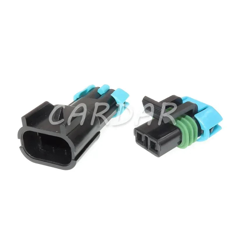 1 Set 2 Pin 15300027 15300002 Weather Pack Waterproof Auto Fan Socket AC Assembly Automotive Wiring Connector