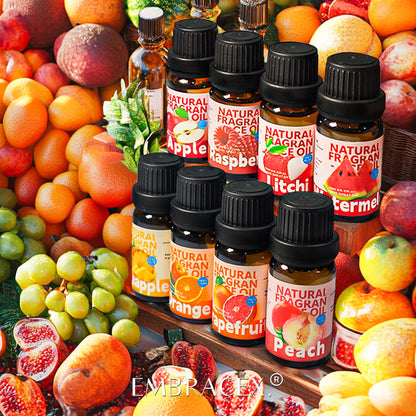 25Type Fruit Fragrance Oils Fruity Fragrance Oil For Diffuser Candles Making -Strawberry Lemon Peach Banana Mango