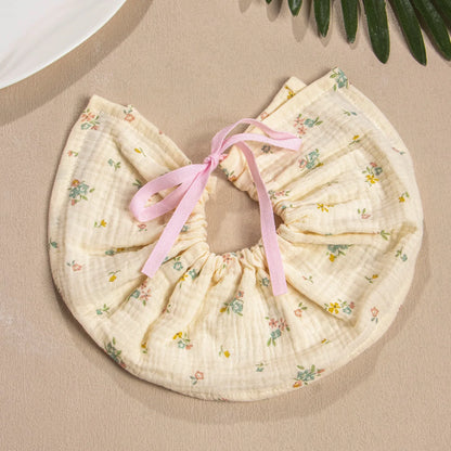 New Cute Drawstring Baby Bibs Newborn Cotton Gauze Saliva Towel Burp Cloths Bandana Scarf for Boy Girl Soft Feeding Drool Bib