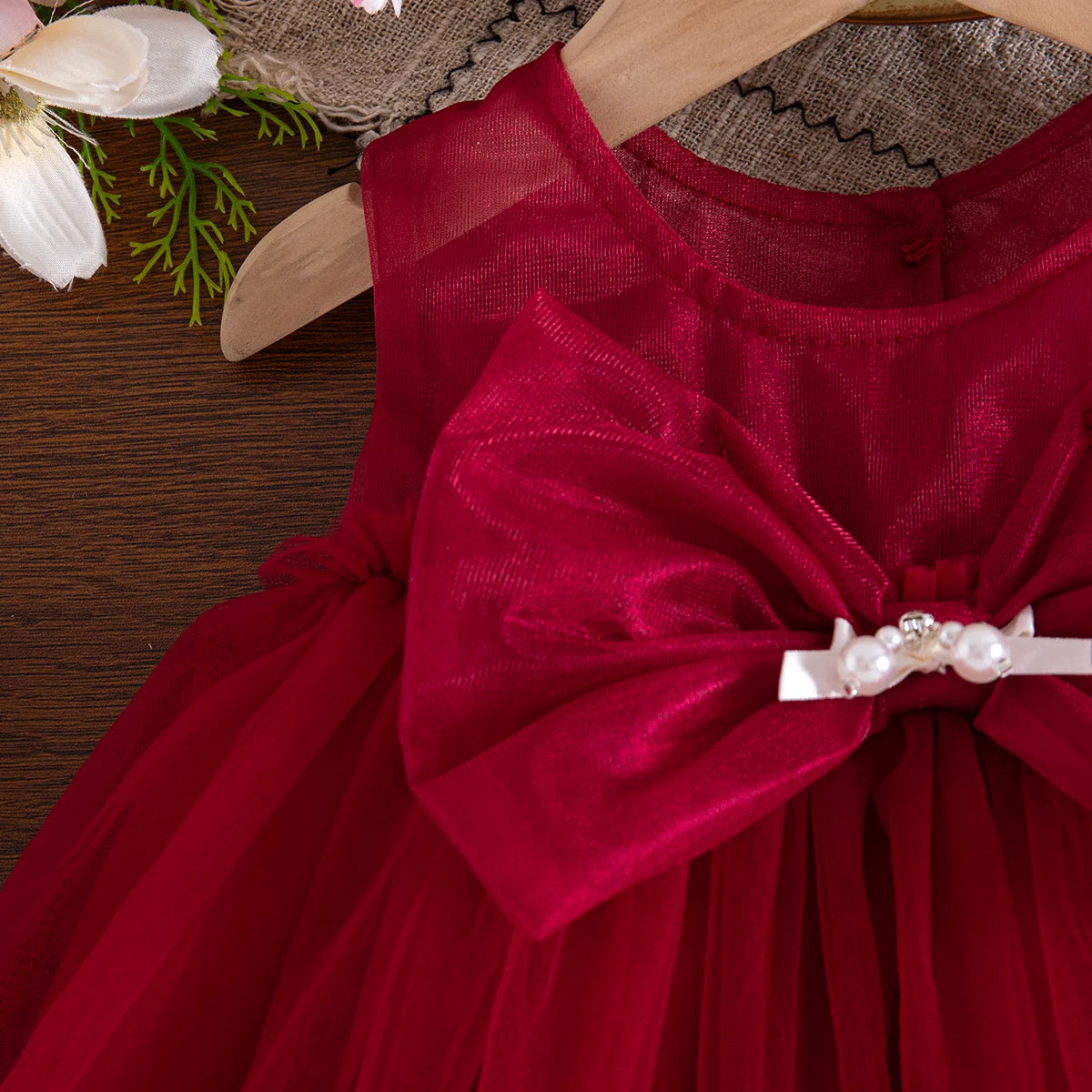Baby Girl Dress Summer New Sweet Bow Children'S Clothing Suitable For Birthday Parties (9 Months -3 Years Old)