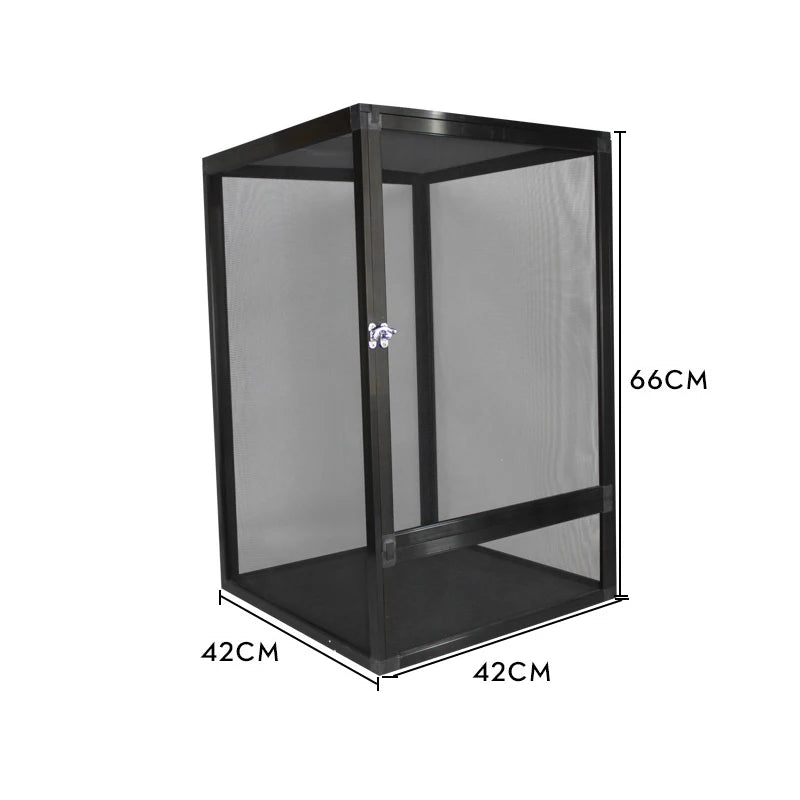 Reptile Terrarium Tall Landscape Ecological Tank Metal Mesh Door Breeding Cage Front Opening Reptile Rainforest Habitats